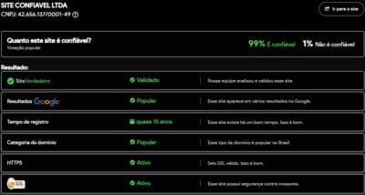 Site verificado e verdadeiro:s99app.com.br